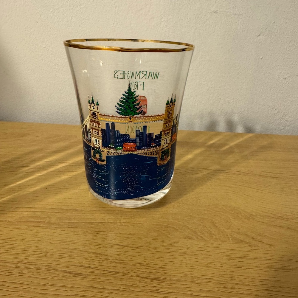 Anthropologie Holiday in the City London Juice Glass